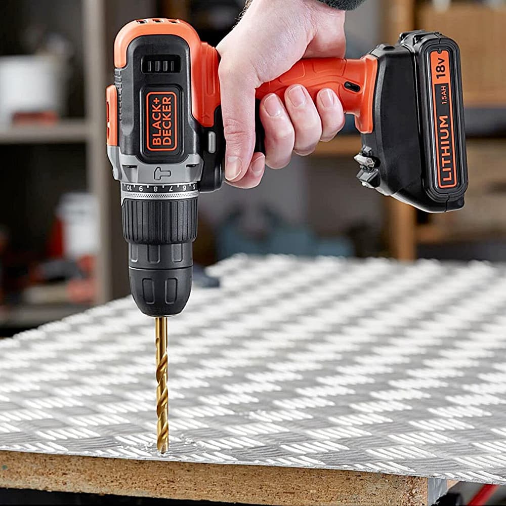 Buy Black+Decker 18V 10mm Cordless Speed Drill Machine Driver