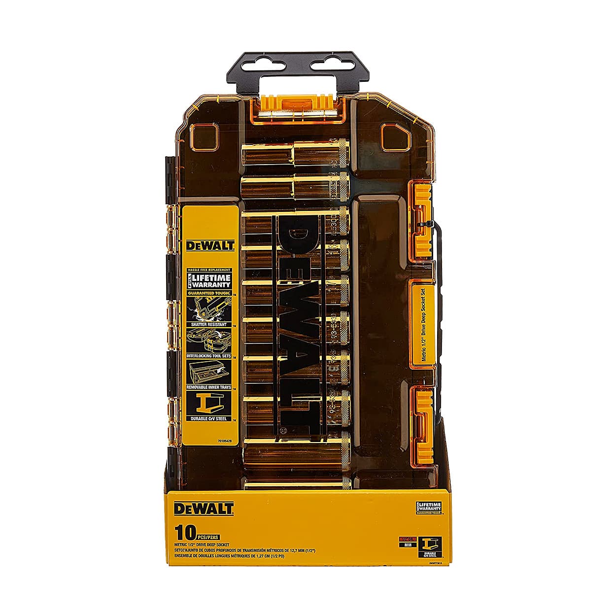 DEWALT DWMT73815 10-Piece 1/2" Drive Deep Socket Set (Metric - View #6