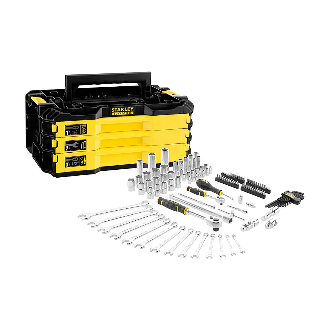Buy Stanley 126 Pcs Fatmax Pro-Stack 3 Drawers Tool Kit, FMMT98107