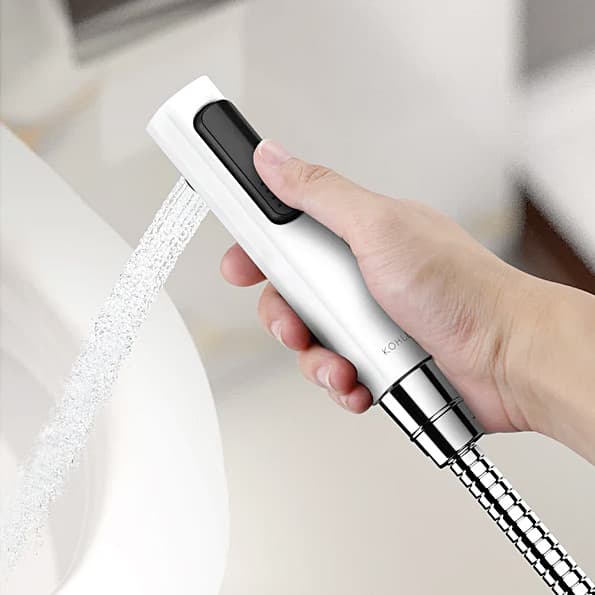 Kohler Cuff Health Faucet With 1.2 Mtr Flexible Hose In White, K-98100IN-0