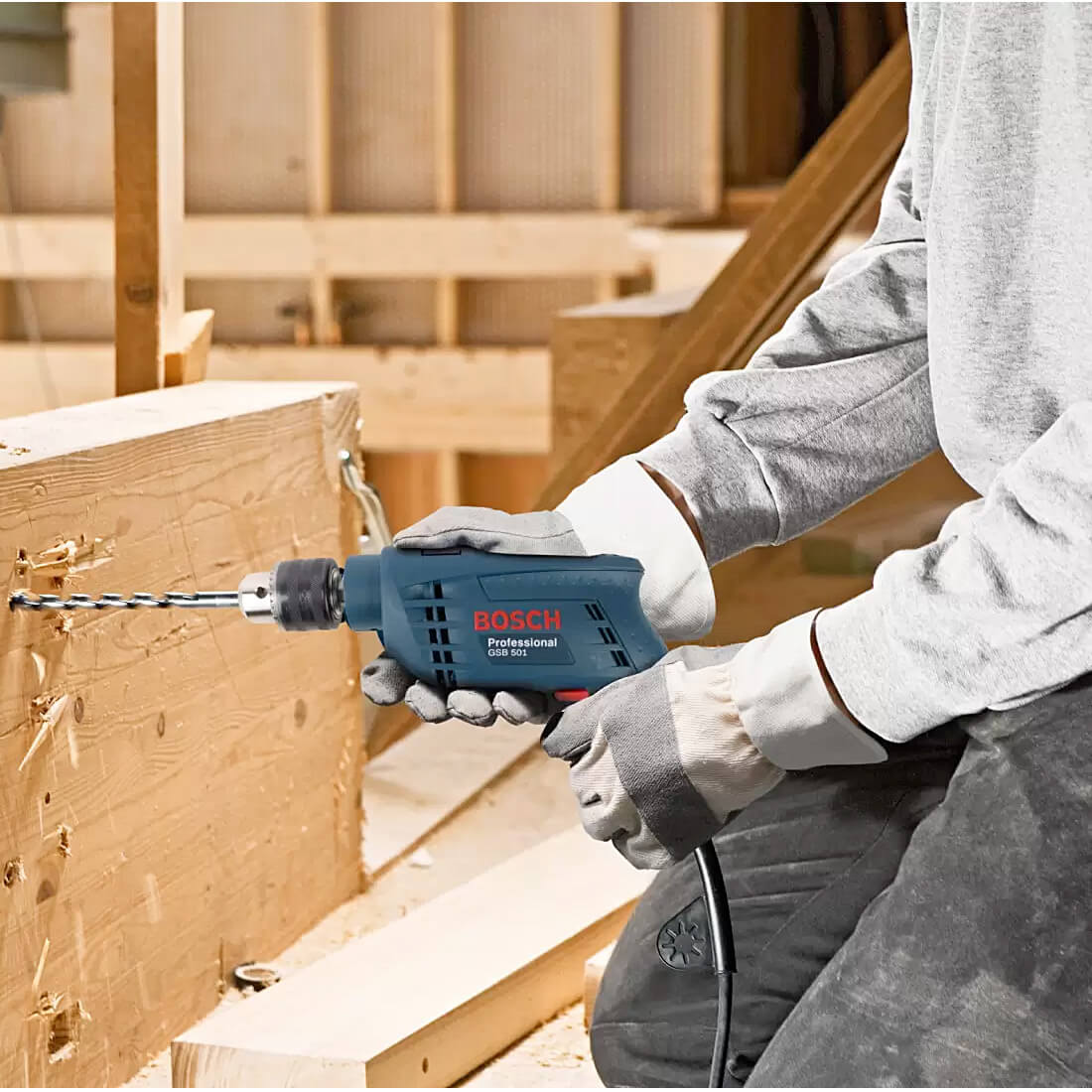 Buy Bosch 13mm 500W Professional Impact Drill, GSB 501 Online in