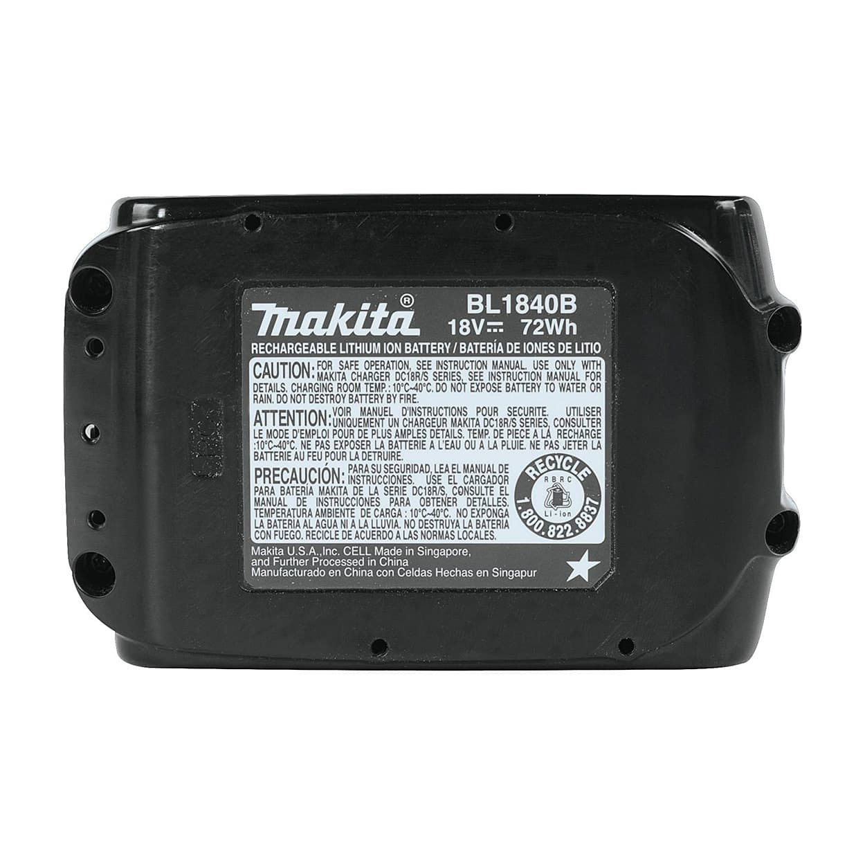 Makita 18V LXT® Lithium-Ion Battery, BL1840B