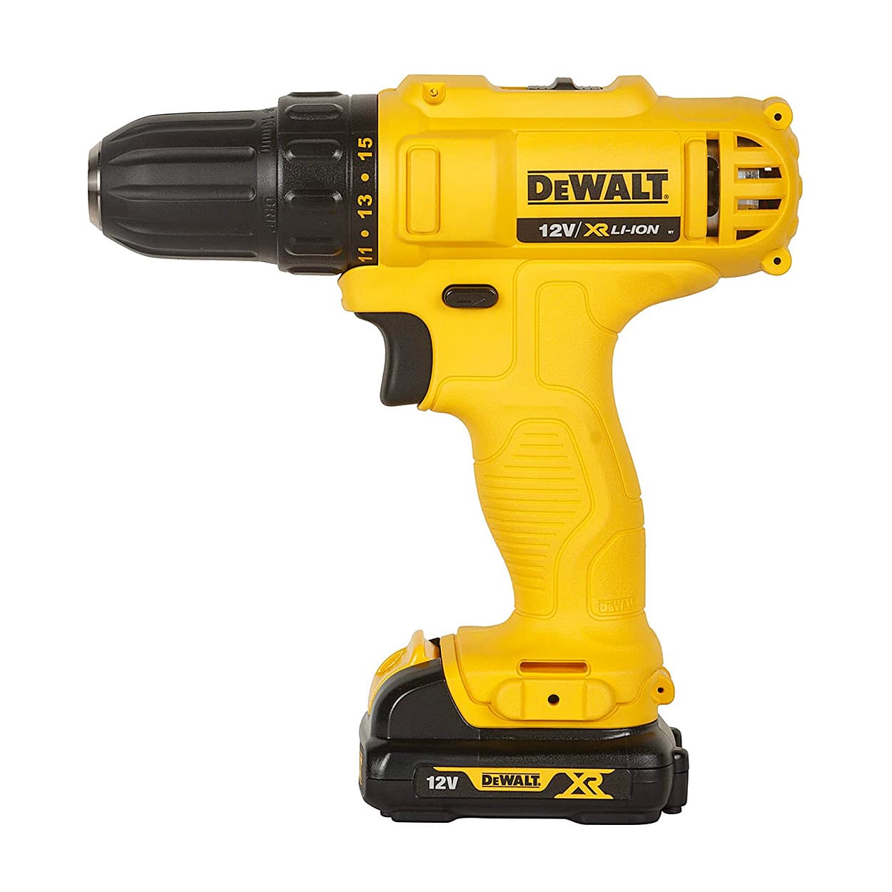 Dewalt 12V 10mm XR Li ion Cordless Impact Drill Machine Driver With  Ah Batteries Charger, DCD700C2-IN