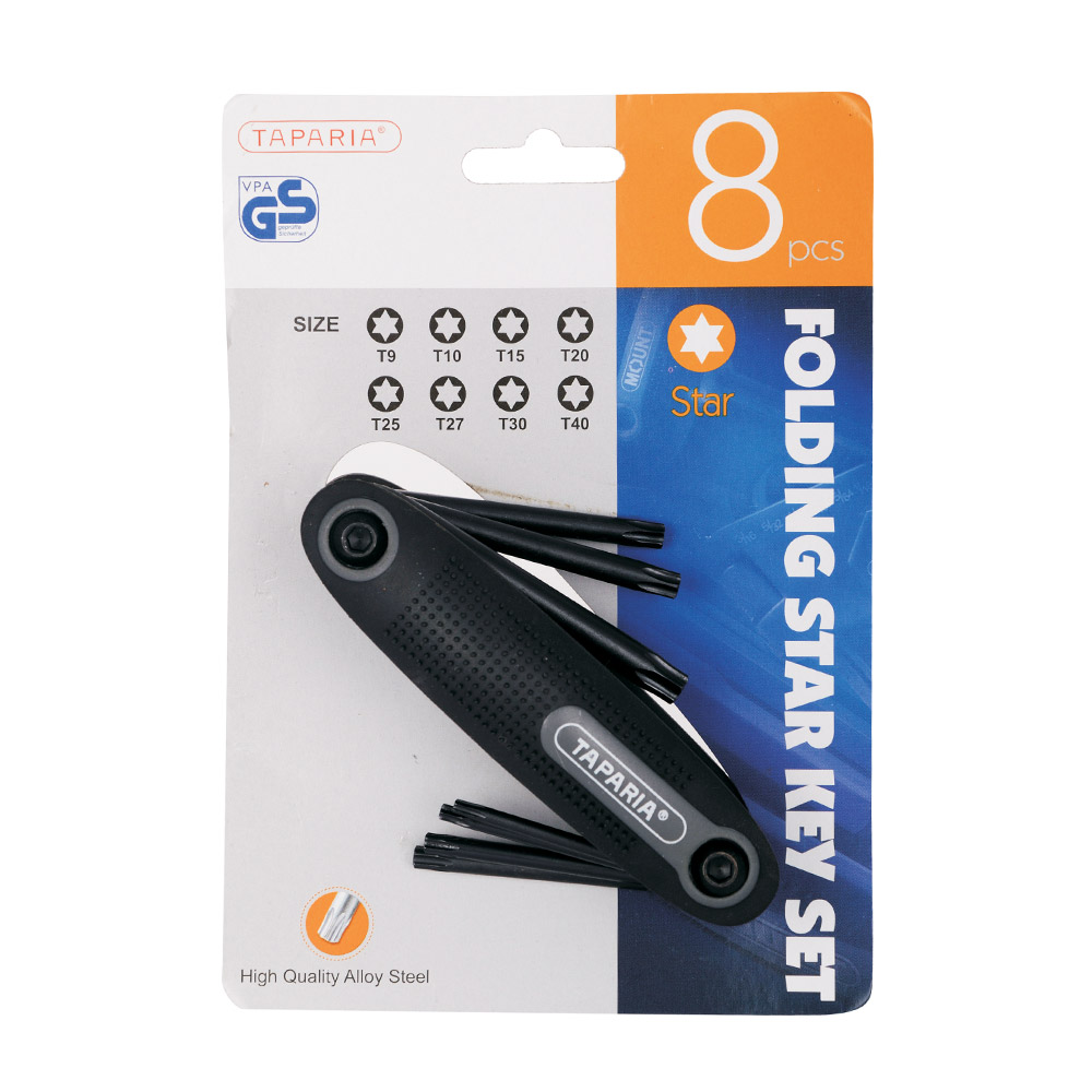 Buy Taparia 8 Pcs (T9 - T40) Folding Torx Allen Key Sets, KFT 8