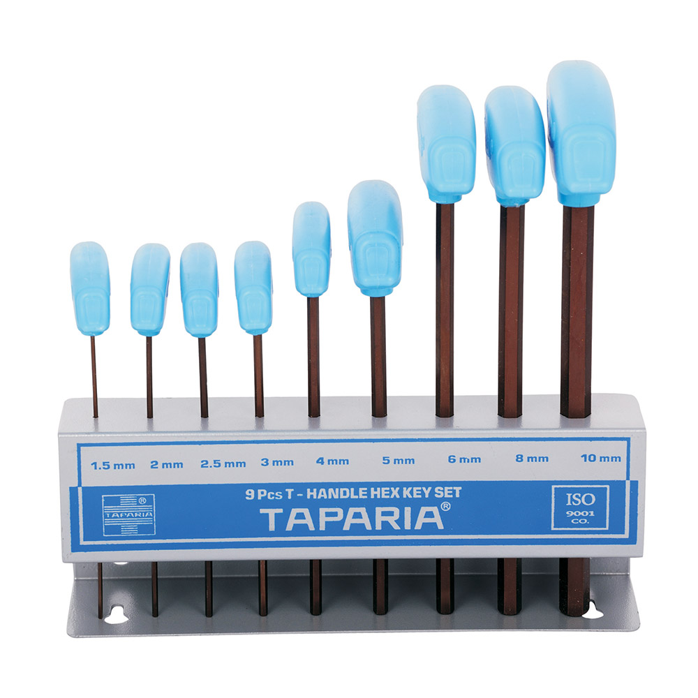 Buy Taparia 9 Pcs (1.5 mm - 10 mm) T-Handle Allen Key Sets, TAKM 9
