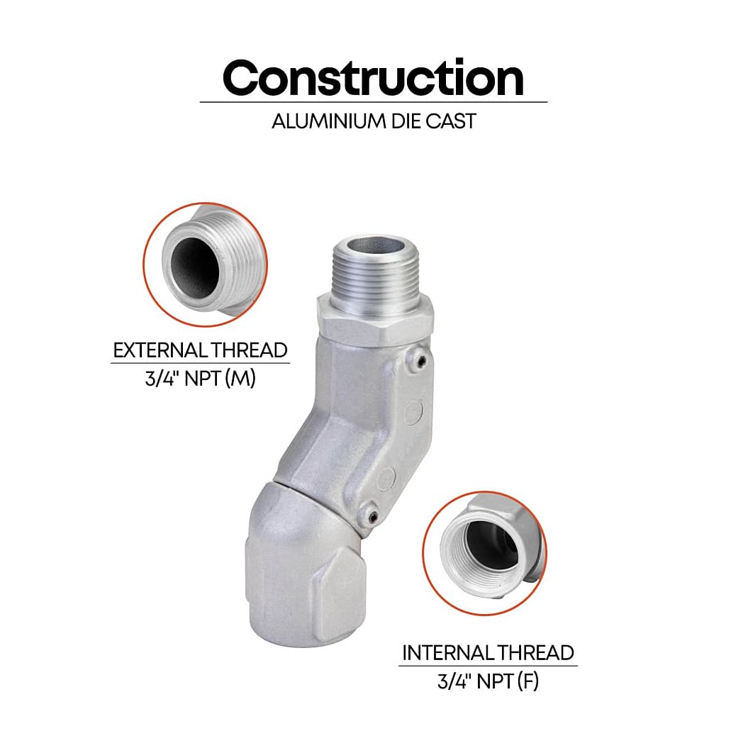 Pooozzz　1/2 Buy Groz 1 inch NPT Dual Plane Fuel Nozzle Swivel, SWV/2P/0-1/N