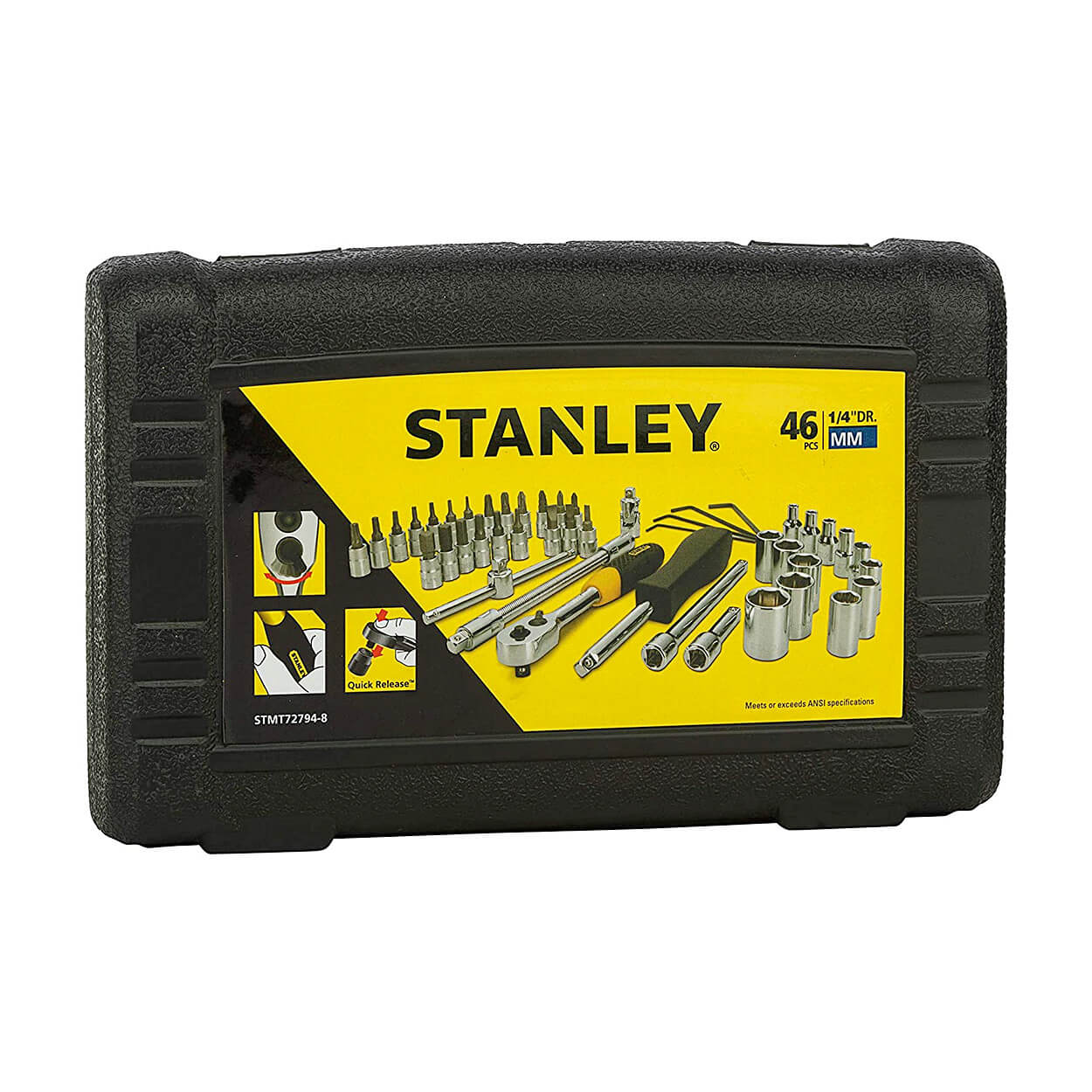 Buy Stanley 46 Pcs 1/4 inch Sq. Drive Socket & Bit Set, STMT72794