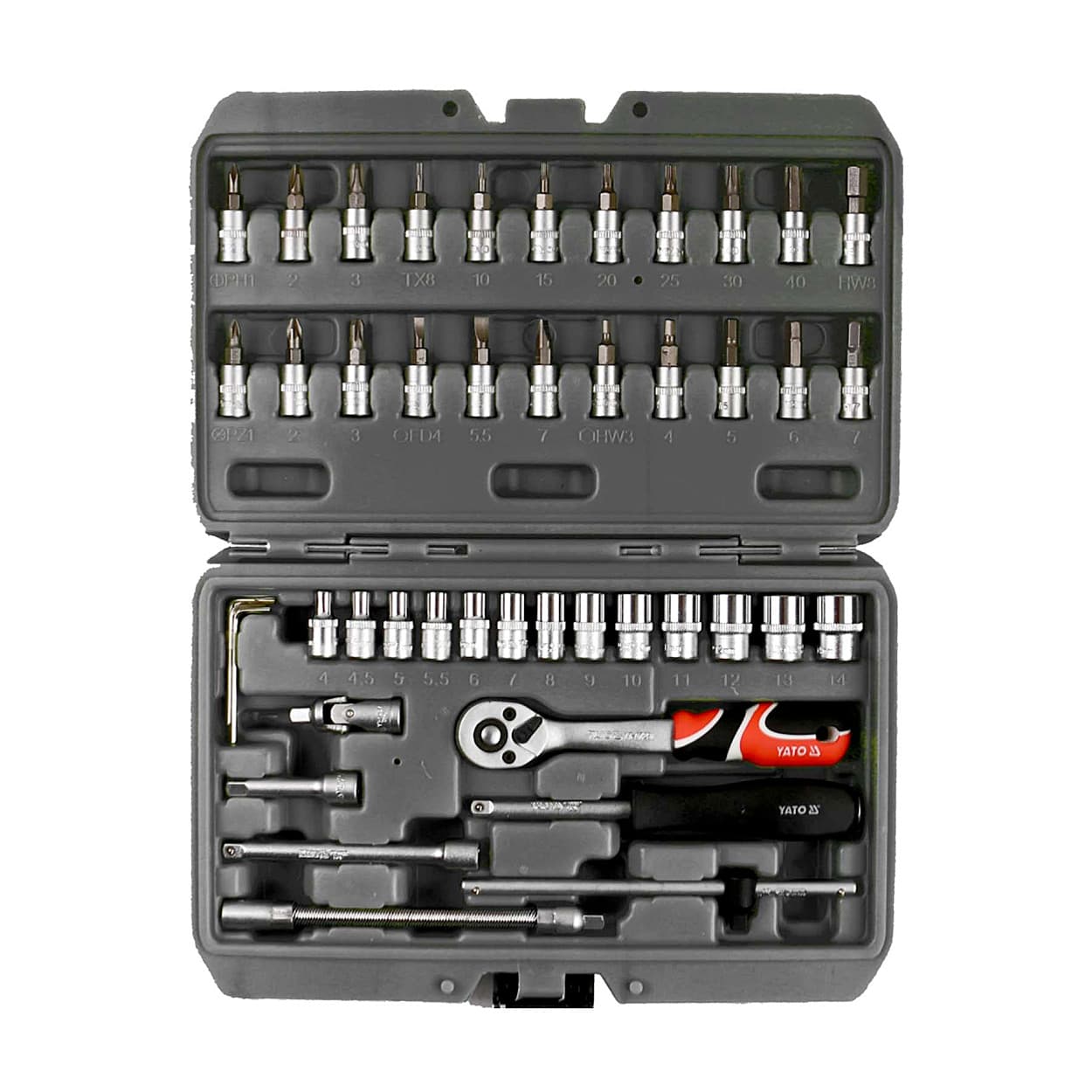 Buy Yato 46 Pcs 1/4 Inch Sq. Drive Socket Set, YT-14474 Online in