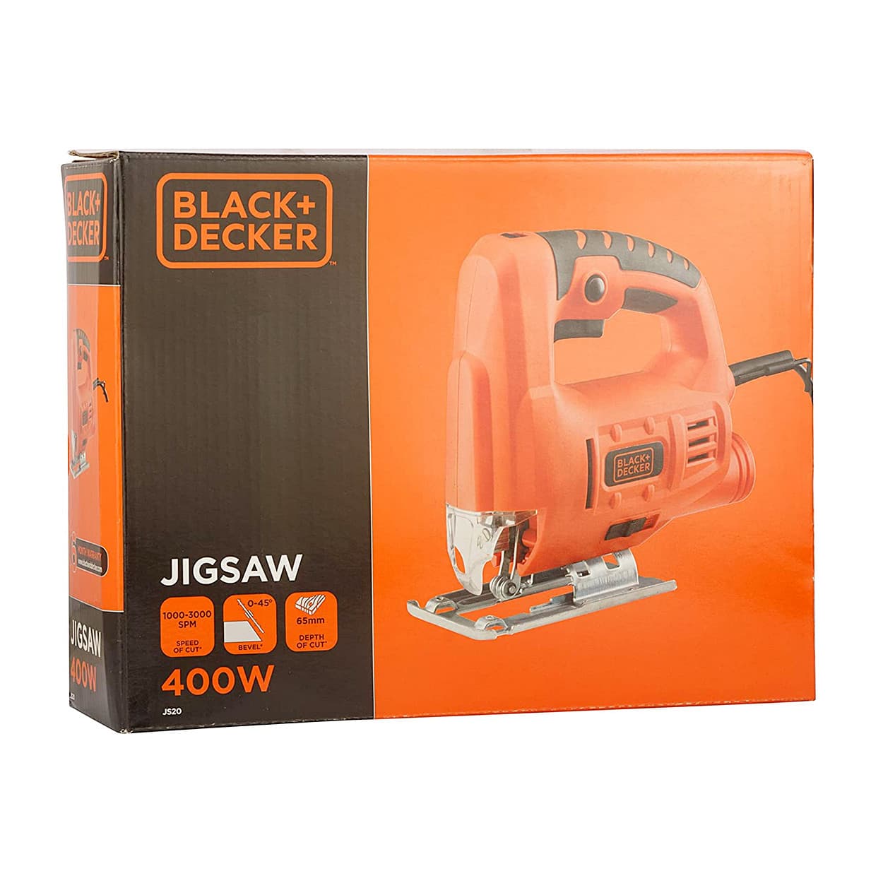 Buy Black+Decker 400W Variable Speed Jigsaw Without Blade, JS20-IN