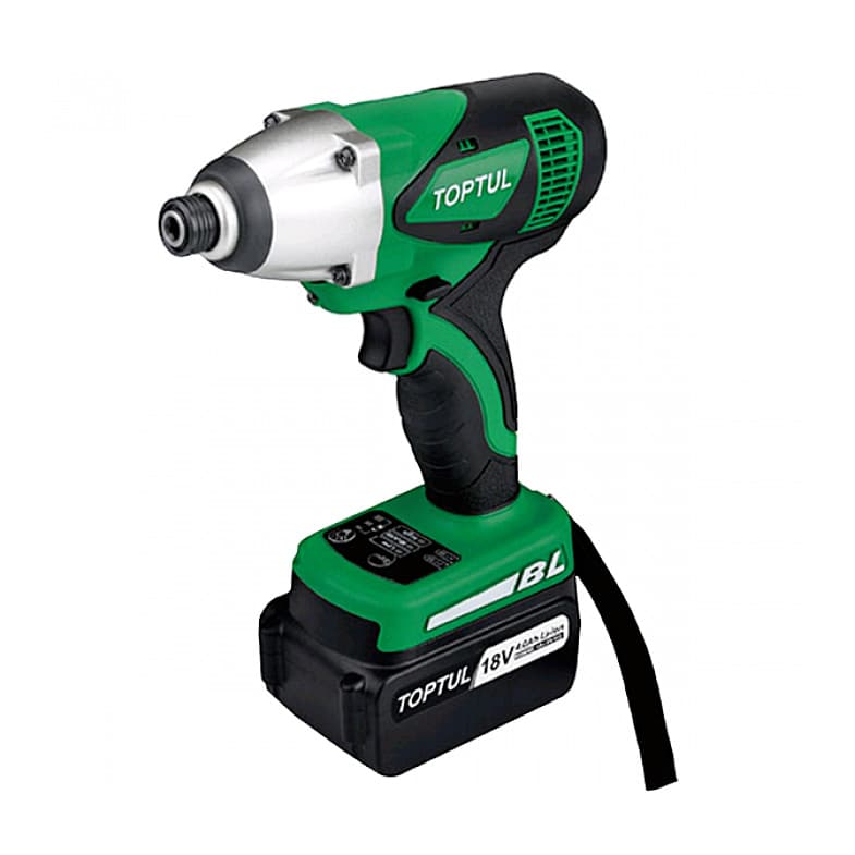 Toptul 18V Ah Li-ion Cordless Brushless Impact Driver, KPBA0840E