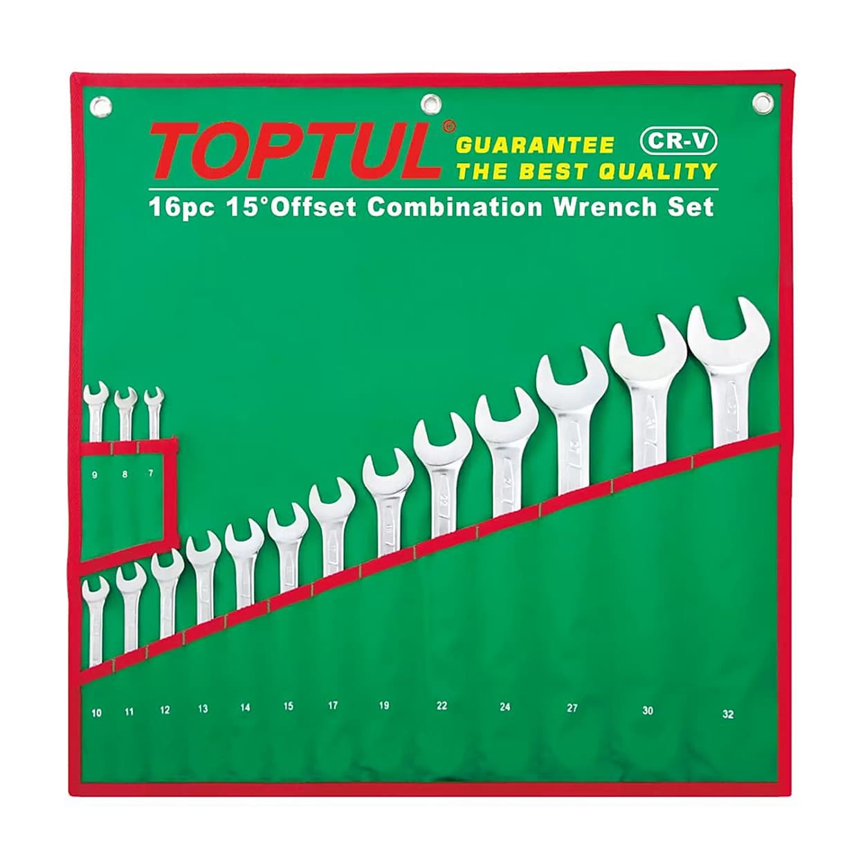 Buy Toptul 16 Pcs, 7 mm - 32 mm 15° Offset Standard Combination