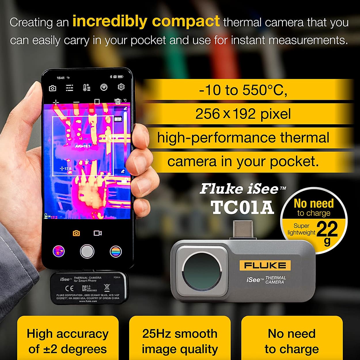 Buy Fluke iSee -10°C to 550°C Mobile Thermal Camera (For Android