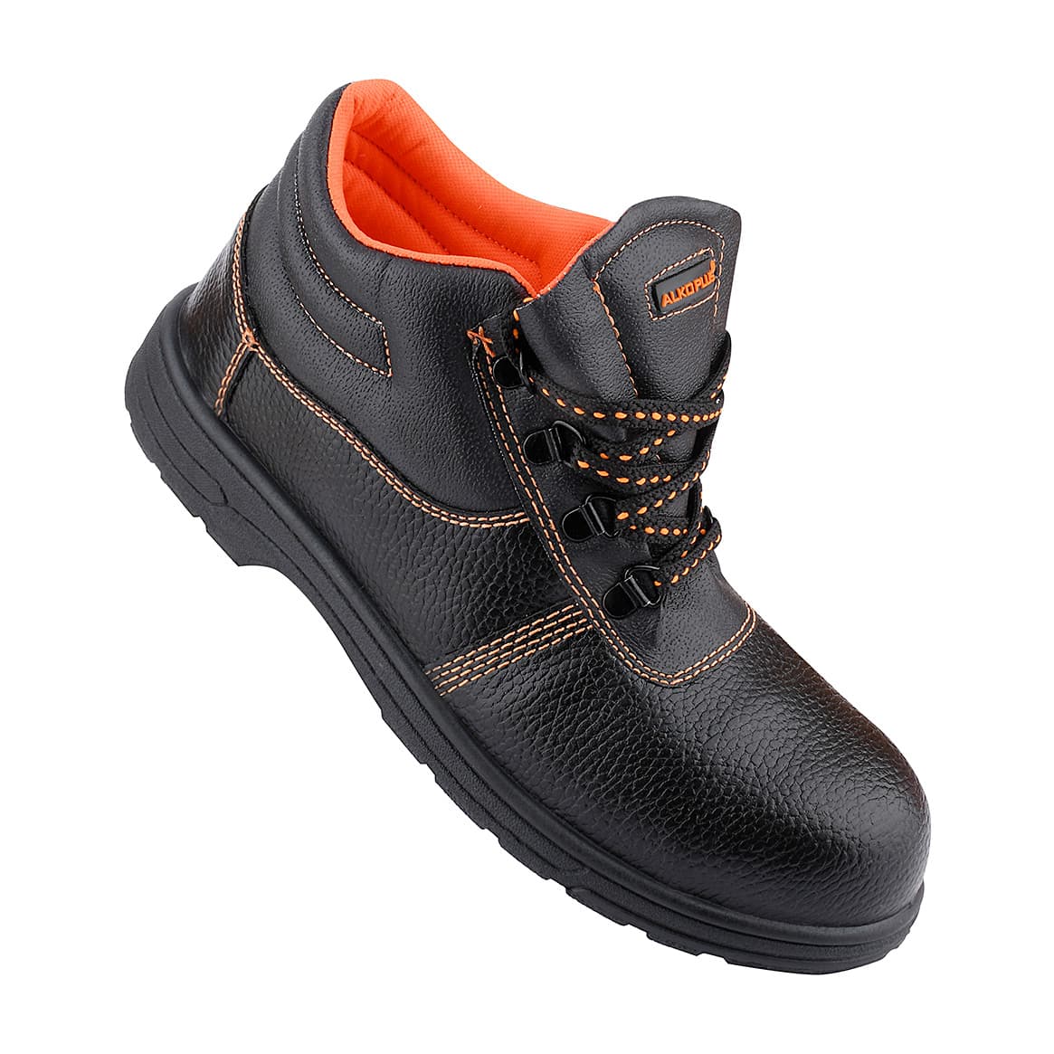 Buy Alko Plus High Ankle Synthetic Leather Safety Shoe with Single
