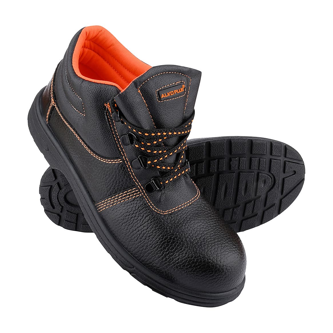 Buy Alko Plus High Ankle Synthetic Leather Safety Shoe with Single