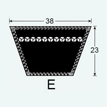 Poly-F Plus E 326 8380 mm Pitch Length PB Classical V-Belt