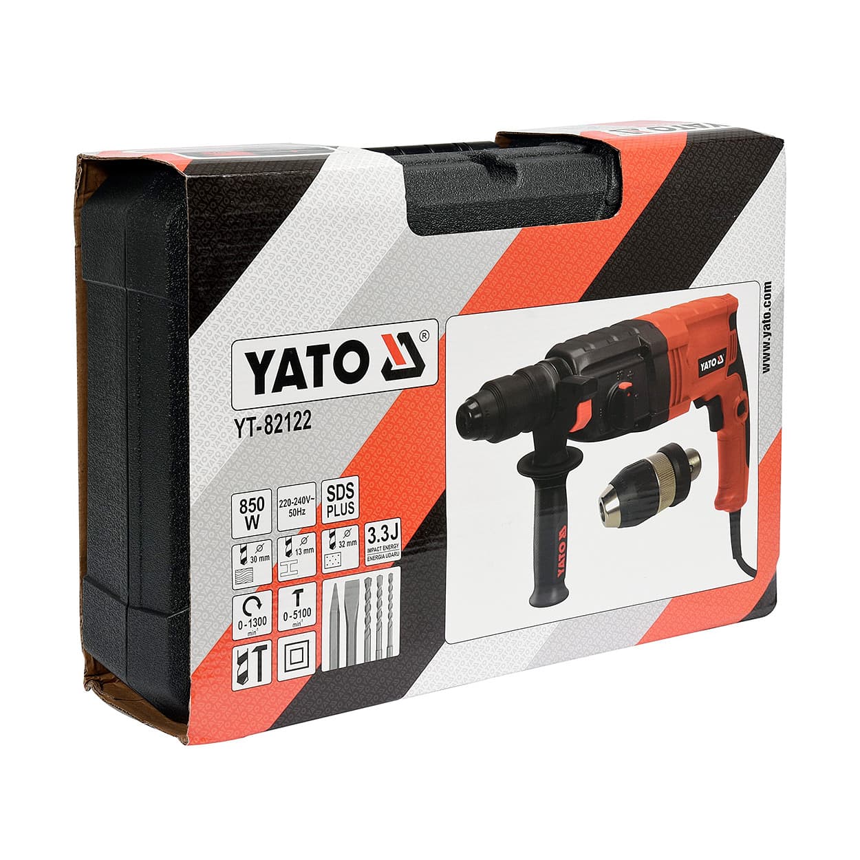 Buy Yato 13mm 850W Rotary Hammer with SDS Plus, YT-82122 Online in