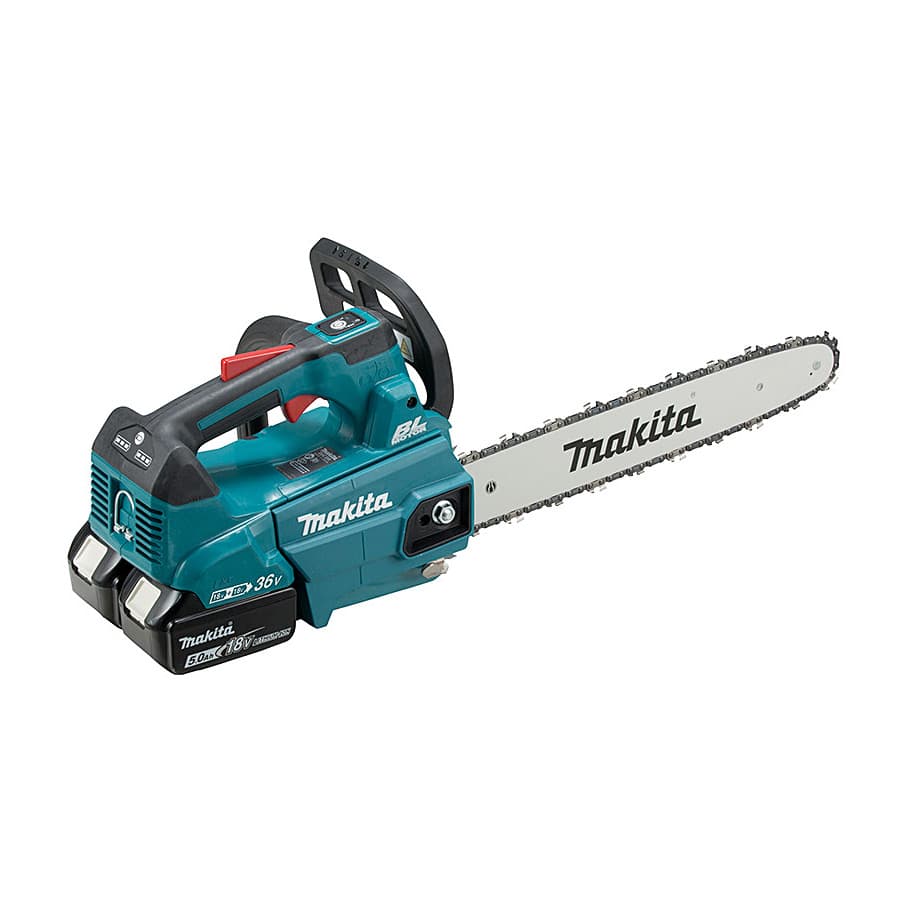 Makita 18V X2 (36V) LXT Brushless 350 mm 14 Inch Cordless Chain Saw with  Rapid Charger Pcs Batteries, DUC356PT2