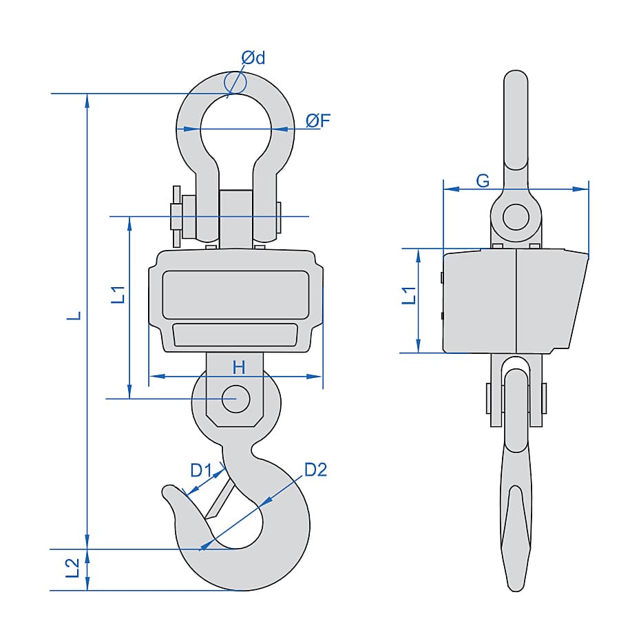 Insize 3000 kg Electronic Crane Scale, 8204-CS3T