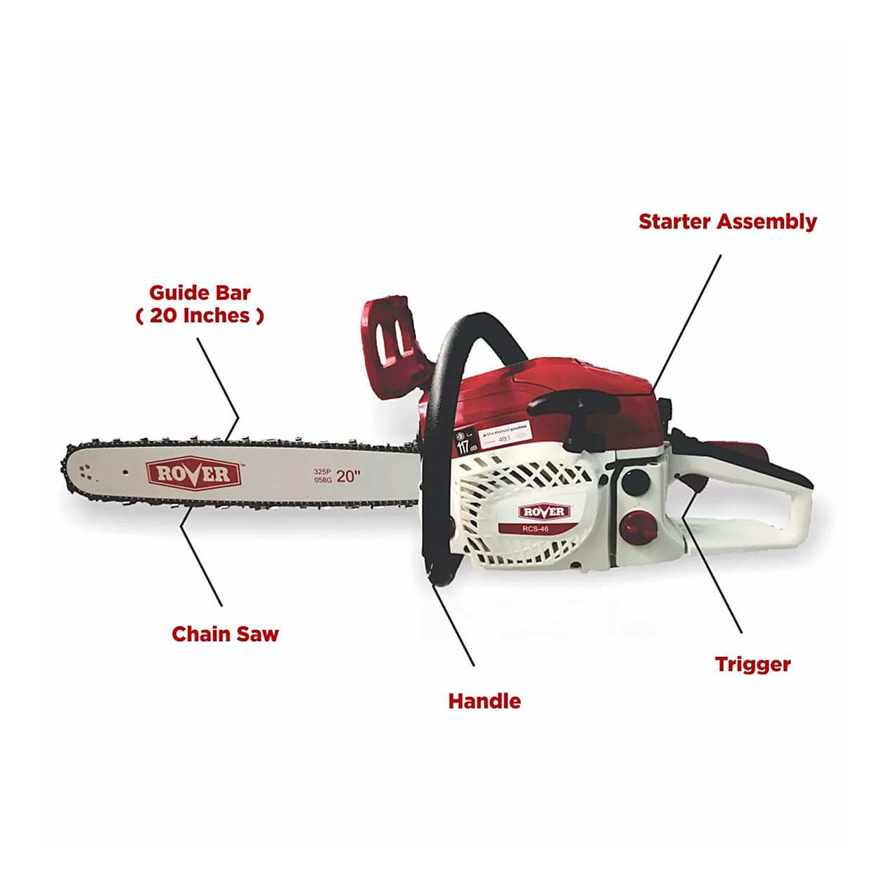 Buy Rover 20 Inch / 2.4 HP Gasoline Chain Saw With Oregon Chain