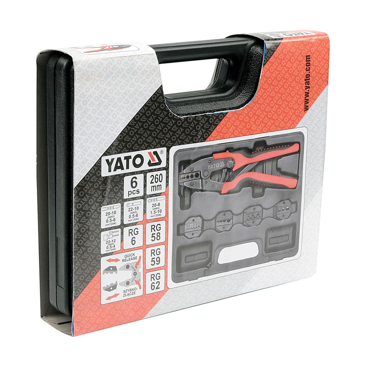 Buy Yato 6 Pcs Quick Interchangeable Ratchet Crimper Sets, YT-2245