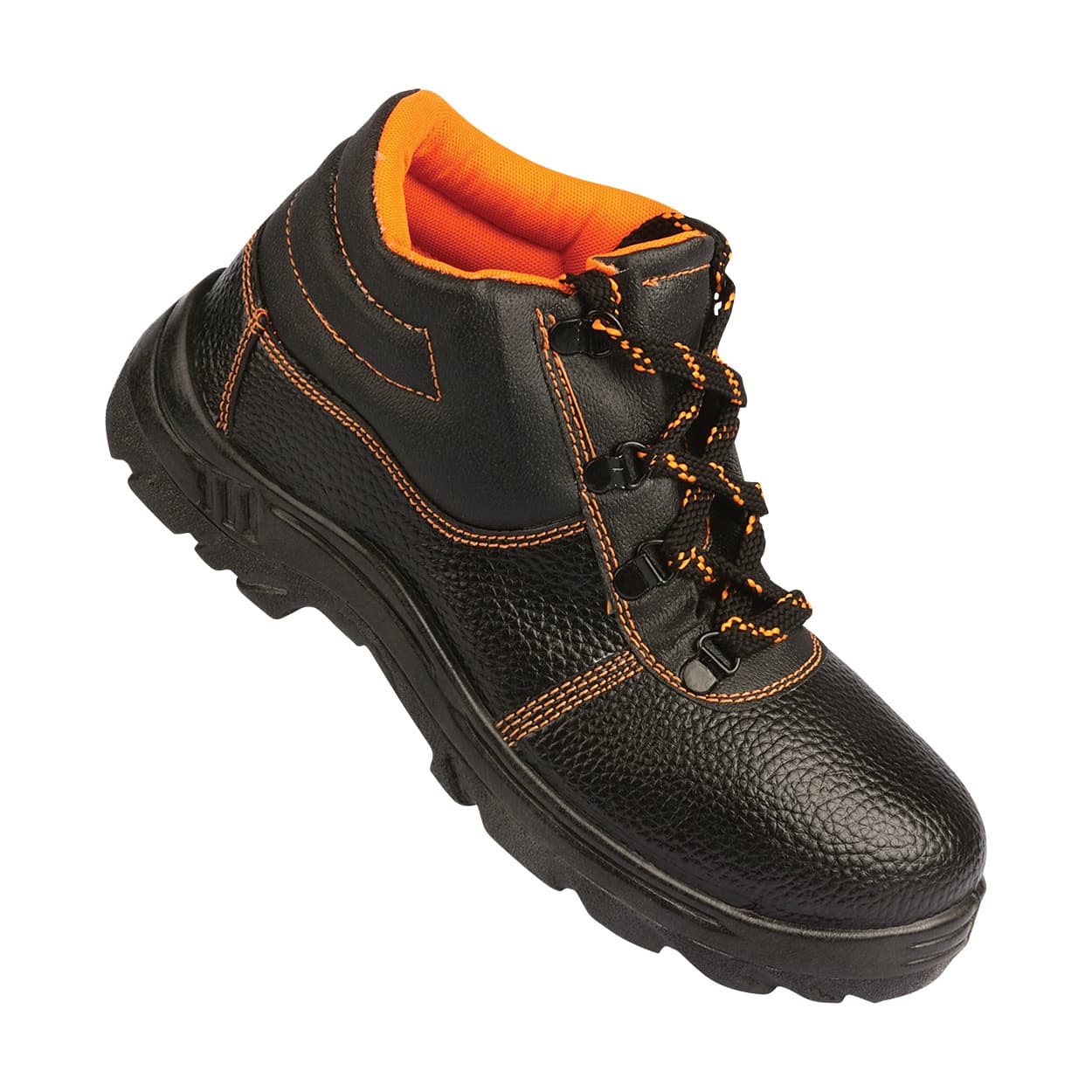 Paragon High Ankle Safety Shoe 705 Steel Toe (Black Orange), PV0705GP - Main Image