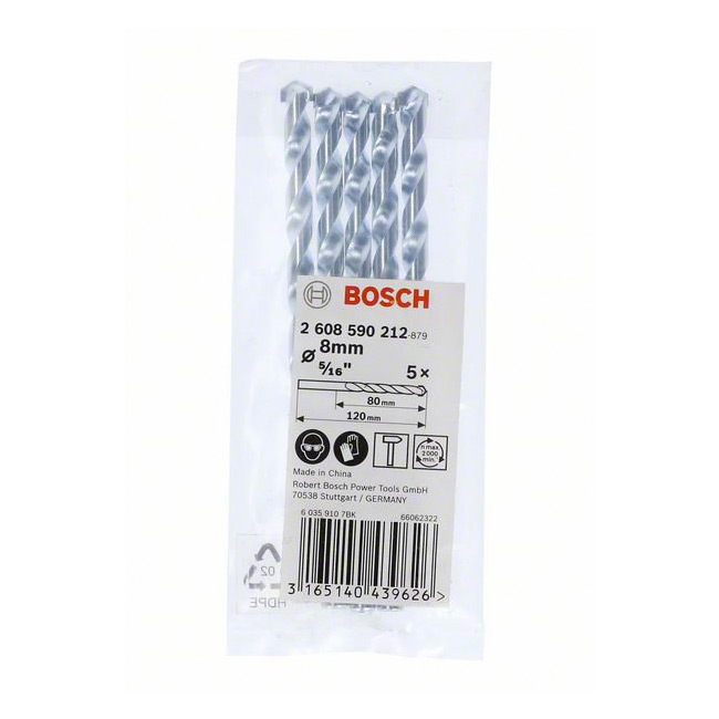 8mm x 120mm Masonry Bit, 1/Pack 8mm x 120mm Masonry Bit, 1/Pack