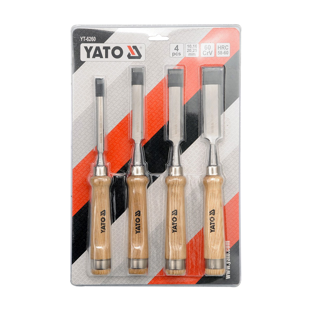 yui❶ Buy Yato 280 mm & 300 mm Length - 4 Pcs Wood Chisel Sets, YT-6260