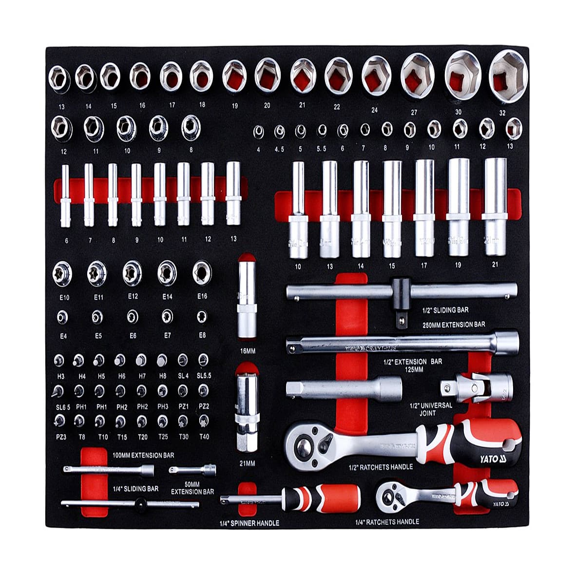 Buy Yato 7 Drawers Roller Cabinet with Tools (211 Pcs), YT-55290