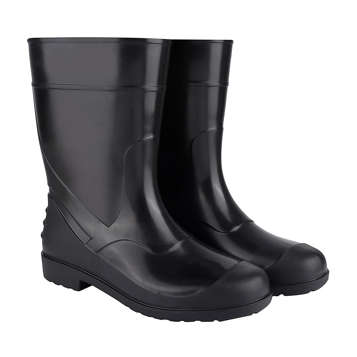 Alko Plus inch PVC Gumboot without Cotton Lining Steel Toe (Black), APS  G19