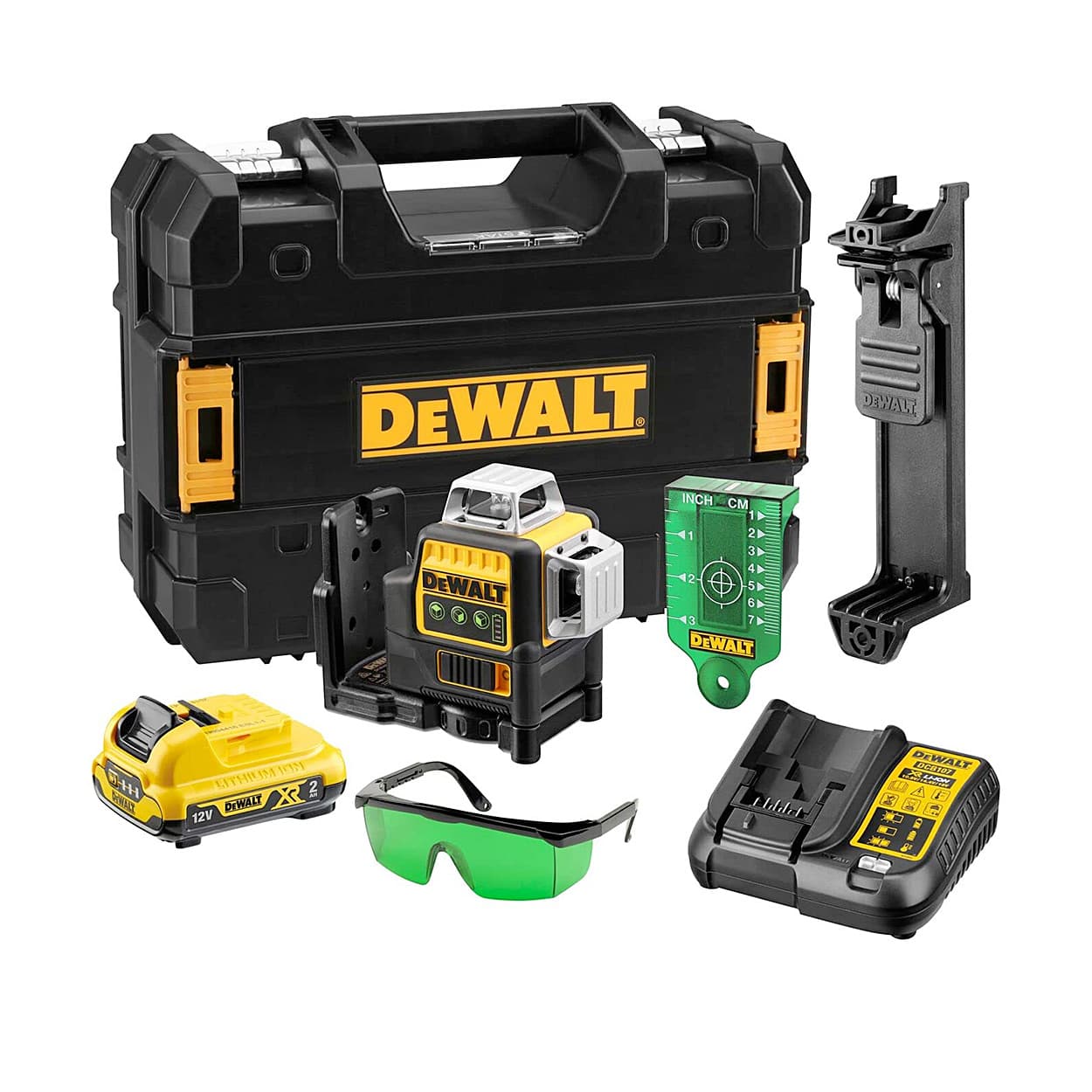 Dewalt Self Levelling x3 360° 1080° Cross Line Laser 12V (Green),  DCLE34031D1-QW