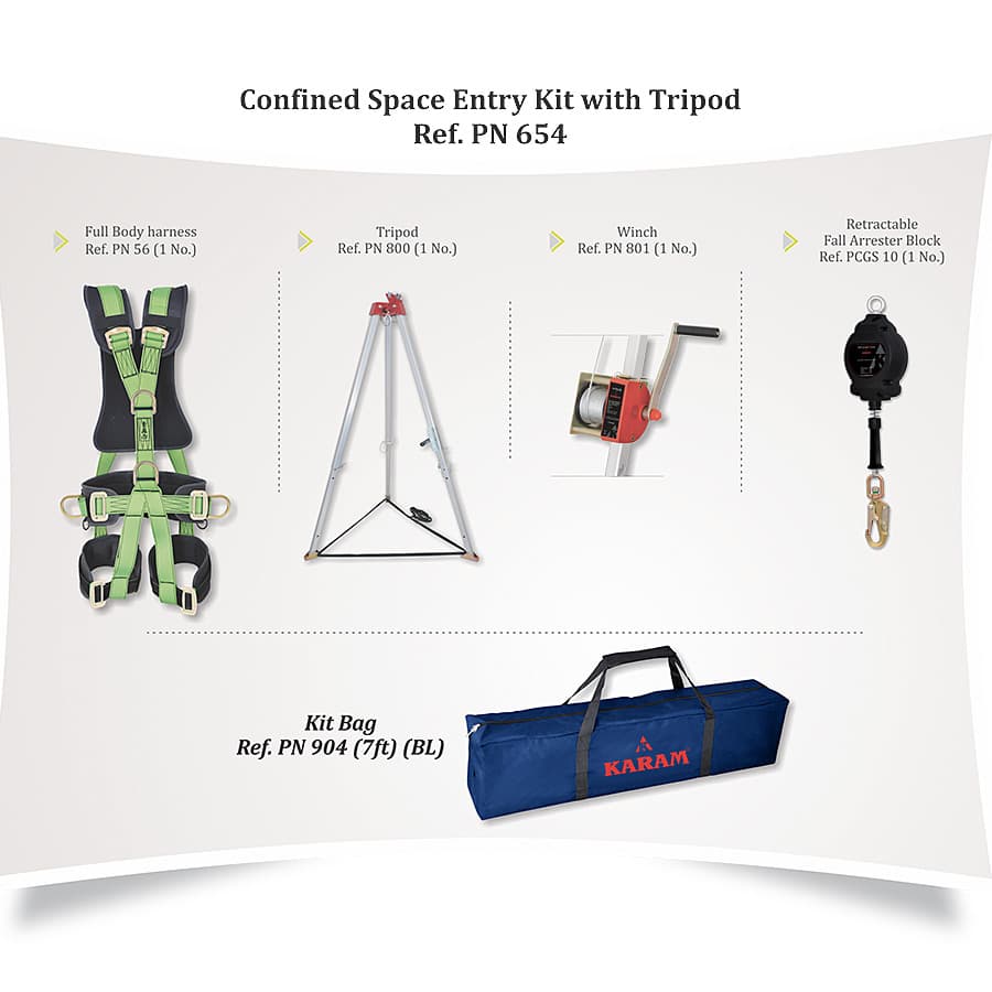 Buy Karam Confined Space Entry Kit With Tripod, PN654 Online in