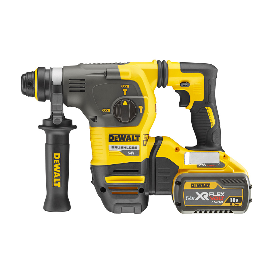 Dewalt 54V XR FLEXVOLT Li-ion 30mm SDS-Plus Mode Cordless Hammer with  Brushless Motor Batteries Included, DCH333X2-QW
