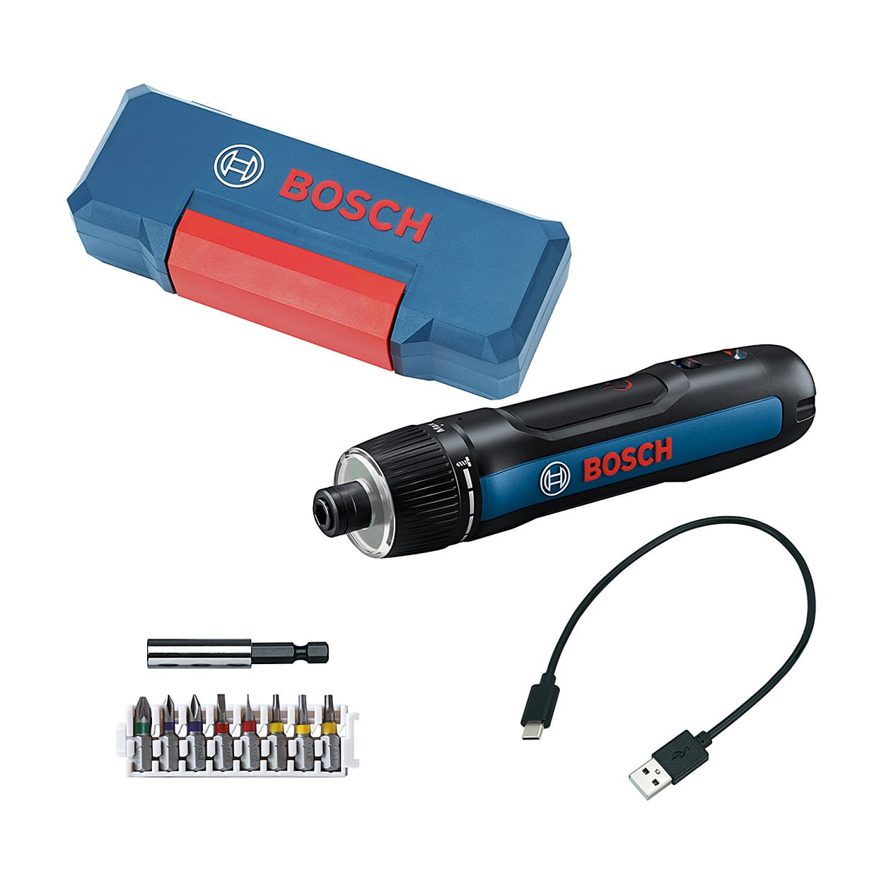Bosch Ah Lithium-ion Cordless Screwdriver Kit With Pcs  Screwdriver Bit Set, Go (Gen 3)