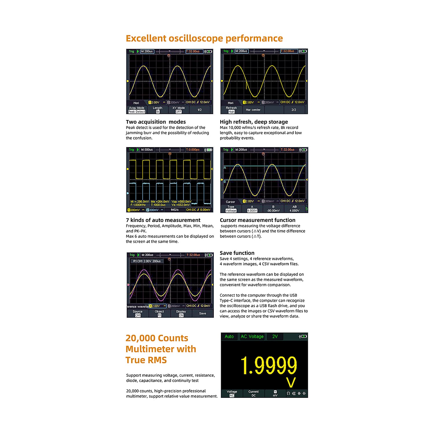 Buy Owon 70MHz / 500MS/s Dual Channel Digital Handheld