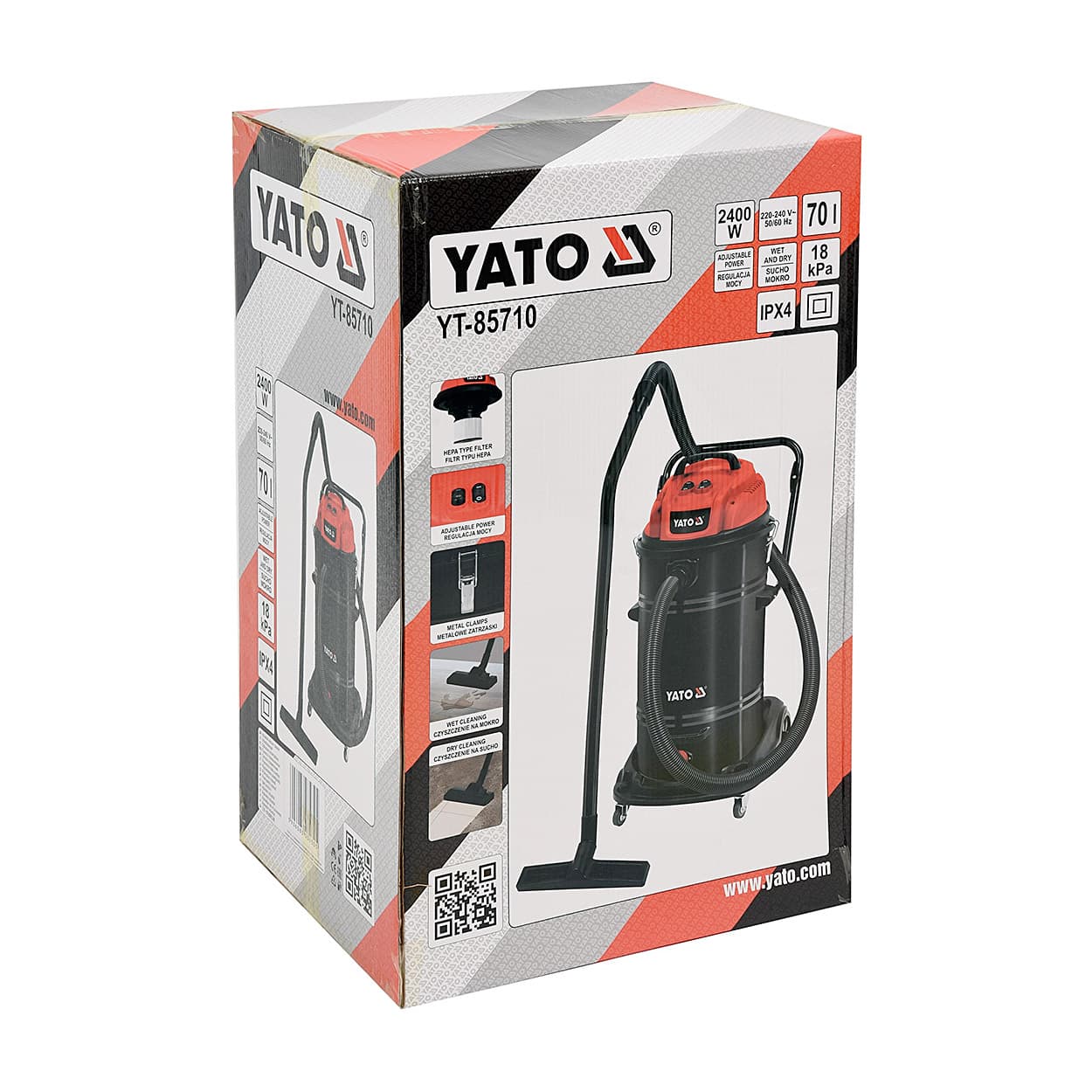 Buy Yato 70L / 2400W Wet & Dry Vacuum Cleaner, YT-85710 Online in