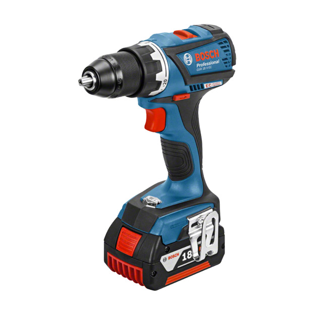 Bosch 18V Lithium-ion Professional Drill Driver (Cordless), GSR 18 V-EC