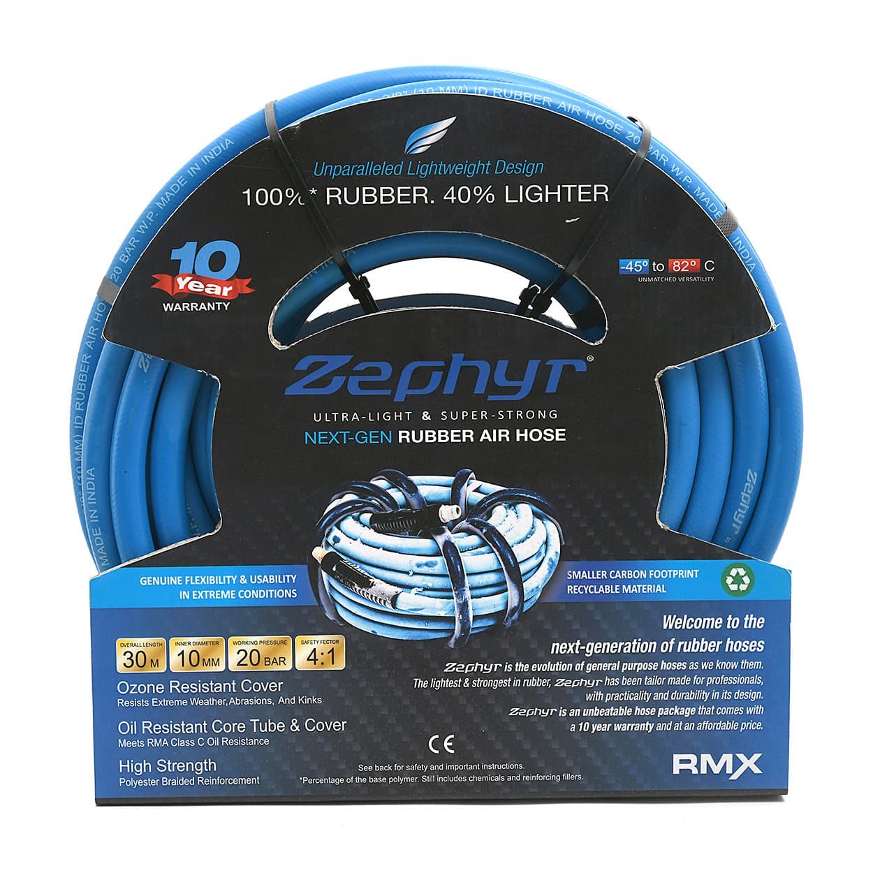 Buy Zephyr 30 Mtr / 10 mm Next-Gen General Purpose Rubber Air Hose