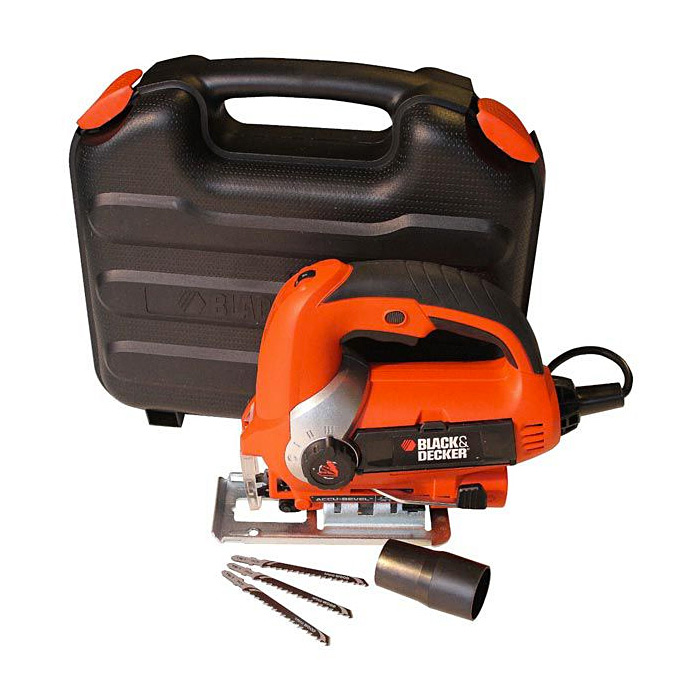 Black+Decker 600W Variable Speed Slightline Autoselect Pendulum Jigsaw With  Kitbox 10 Blades, KS900EKX-IN