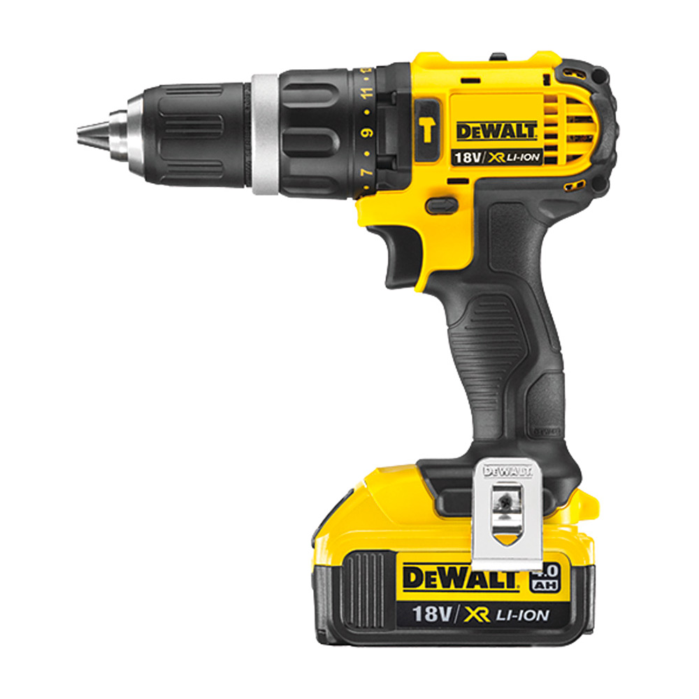 Dewalt 18V 13mm XR Li-ion Cordless Compact Hammer Drill Machine/Driver  with Ah Batteries Included, DCD785M2-QW