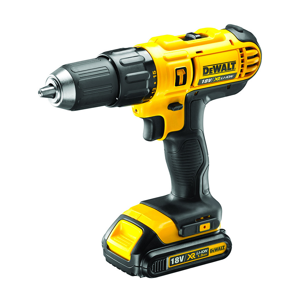 Dewalt 18V 13 mm XR Lithium-Ion Cordless Hammer Drill/Driver with  Ah Batteries Included, DCD776S2-IN