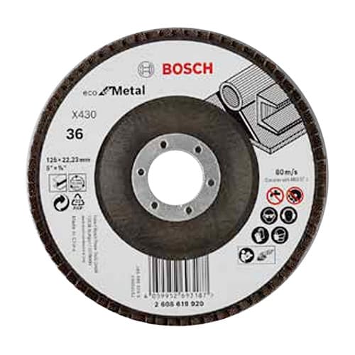 Buy Bosch 125 mm / 60 Grit X430 Eco Range Alox Flap Disc (Pack of