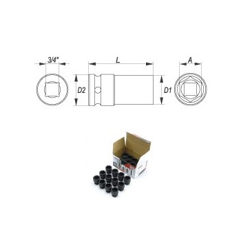 Buy Yato 48 mm, 3/4 Inch Square Drive Hexagonal Deep Impact