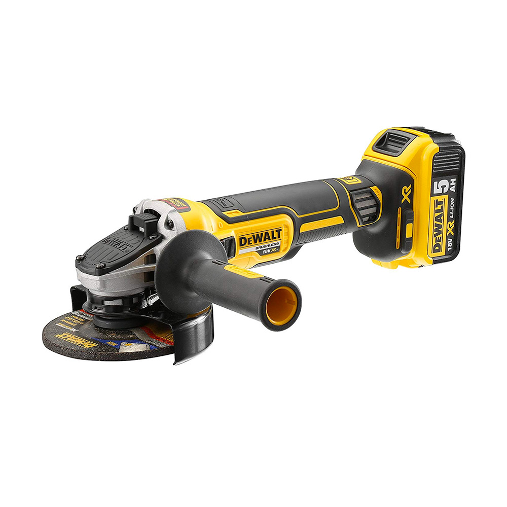 Dewalt 18V 100mm XR Li-ion Cordless Angle Grinder With Brushless Slide  MAG Kit with Batteries, DCG405P2-IN