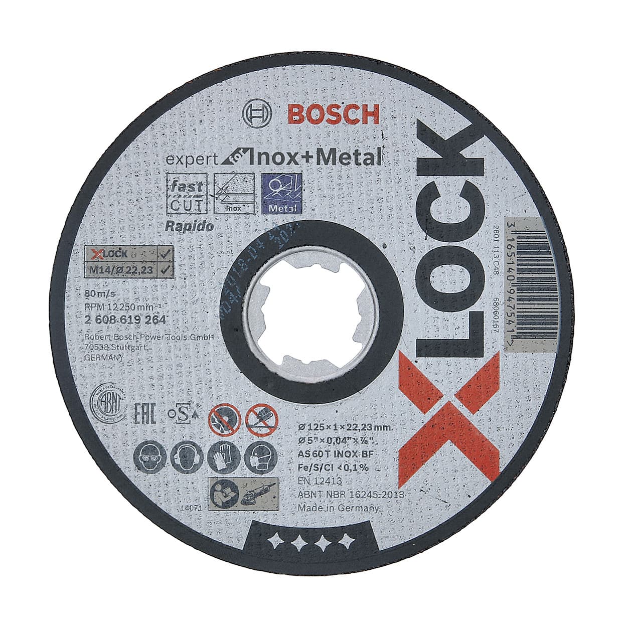 Buy Bosch 125 x 1 mm X-LOCK Expert For Inox & Metal Straight