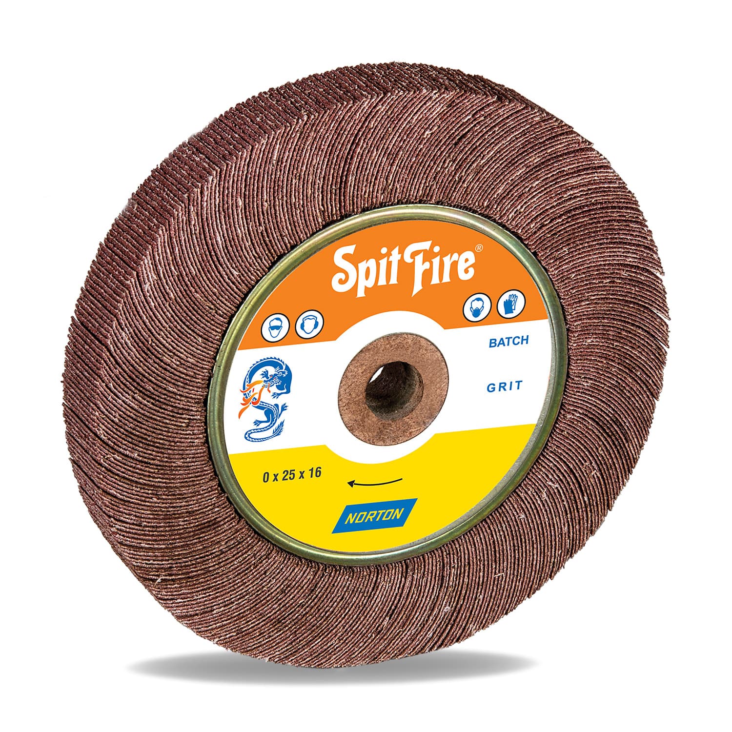 Buy Norton Spitfire 150 x 25 mm / 60 Grit Flap Wheels With Wooden