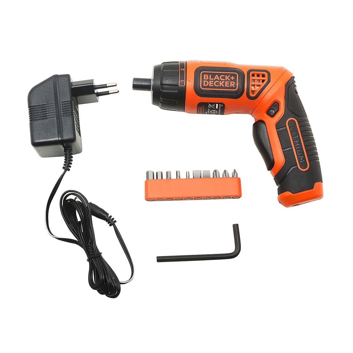 Black+Decker Li-Ion Cordless Screw Driver Kit with LED Guiding Light  (Pack of 10 Bits), BDCS36F-IN