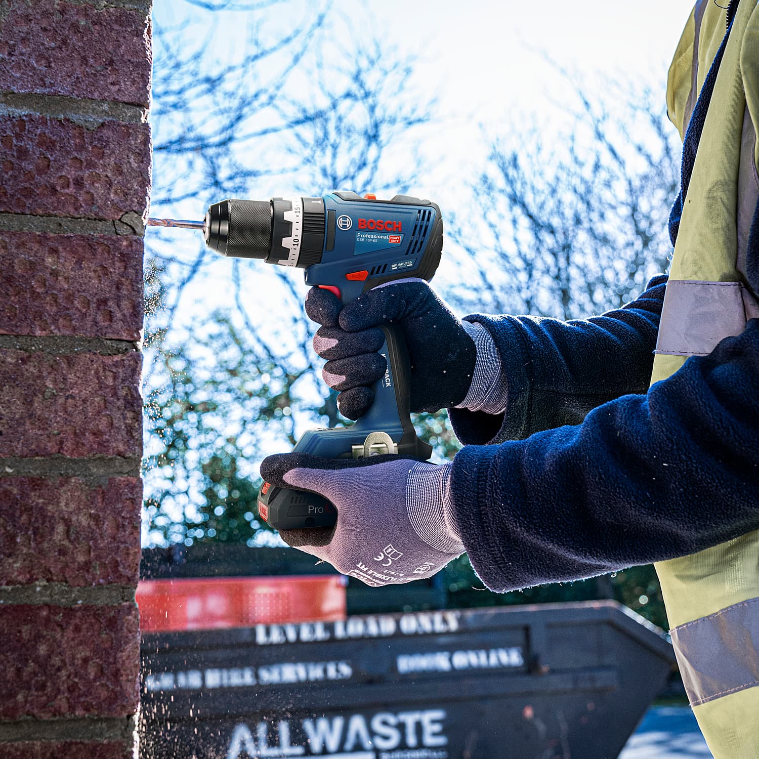 Bosch 18V 13 mm Professional Cordless Impact Drill Driver (Bare Tool),  GSB 18V-65