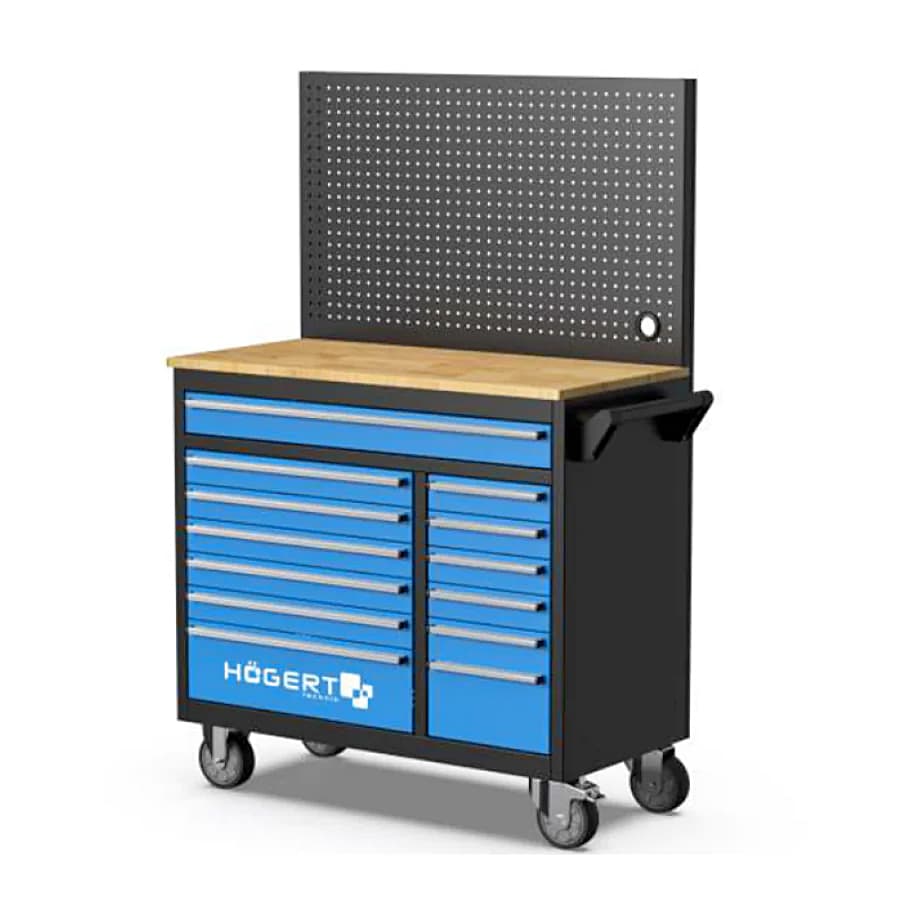 Buy Hogert 13 Drawers Workshop Cabinet with Wall Panel, HT7G044