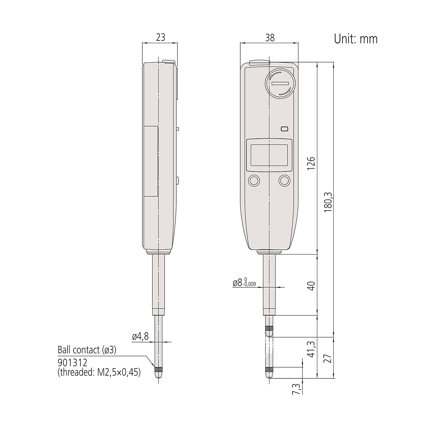 Buy Mitutoyo 25.4 mm / 1 inch ABSOLUTE Digital Indicator - ID-U
