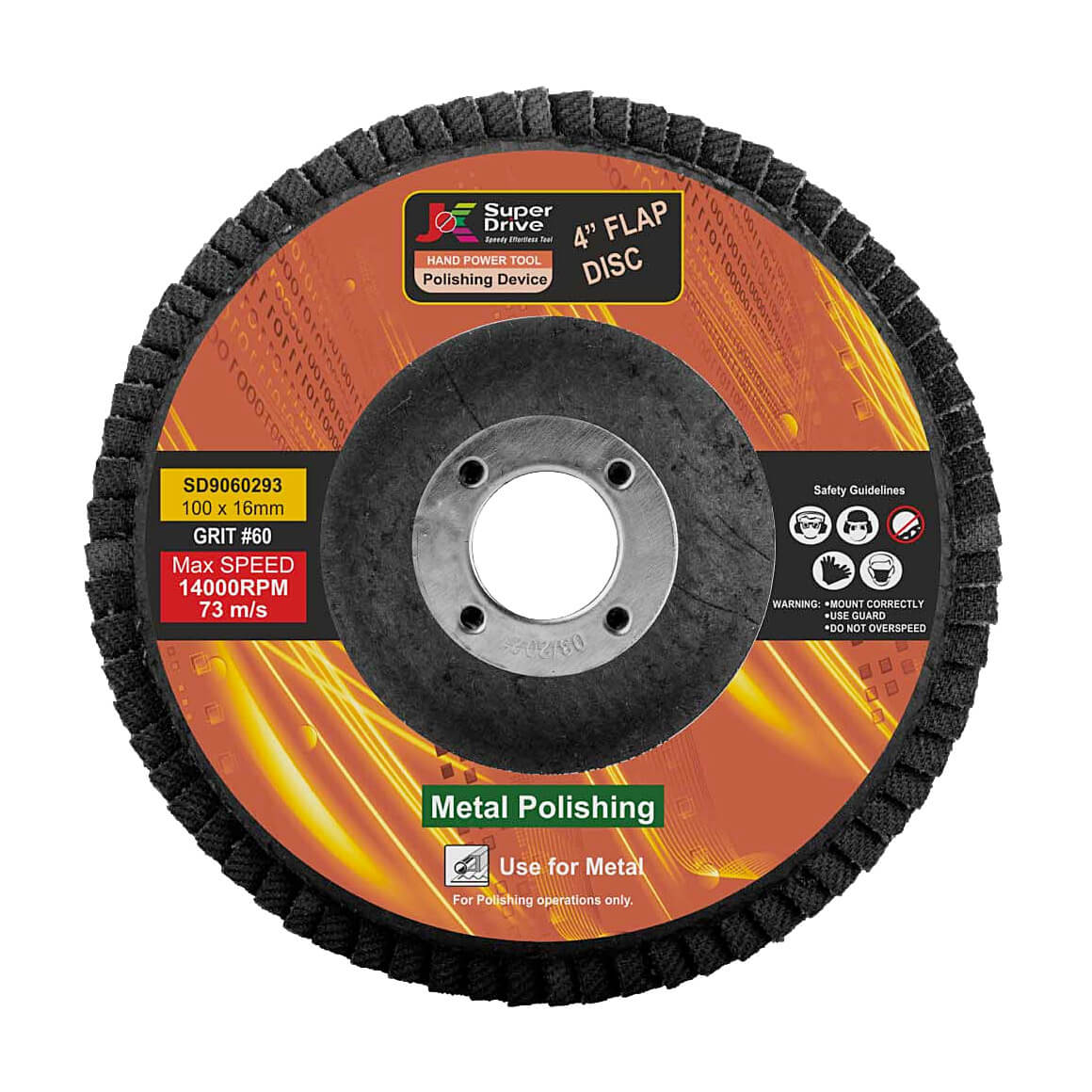 Buy JK 100 mm x 16 mm / 80 Grit Flap Discs, SD9060294 Online in
